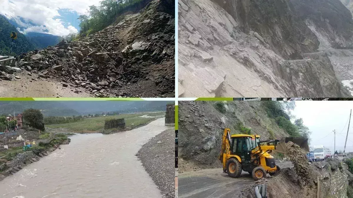 उत्तराखंड में भूस्खलन से जान खतरे में, बद्रीनाथ-राष्ट्रीय राजमार्ग पर गिरे पत्थर; बागेश्वर में नदियाँ उफान पर हैं उत्तराखंड में भूस्खलन से जान खतरे में, बद्रीनाथ-राष्ट्रीय राजमार्ग पर गिरे पत्थर; बागेश्वर में नदियाँ उफान पर हैं