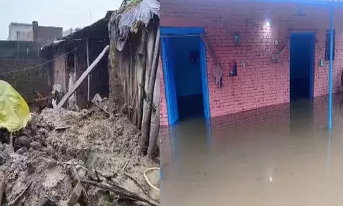 घरों में भरा हिंडन नदी का पानी, पलायन को मजबूर, छत गिरने से महिला की मौत