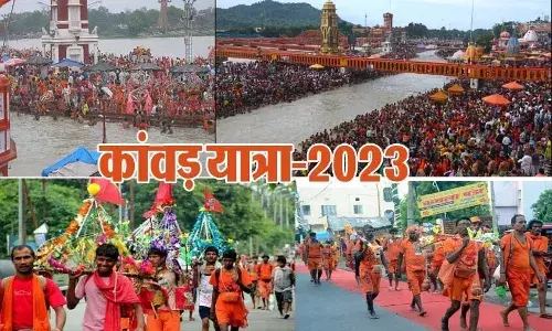 हरिद्वार में अपार भक्ति, कांवड़ियों का आंकड़ा चार करोड़ पार; दक्षेश्वर मंदिर में रात से कतार