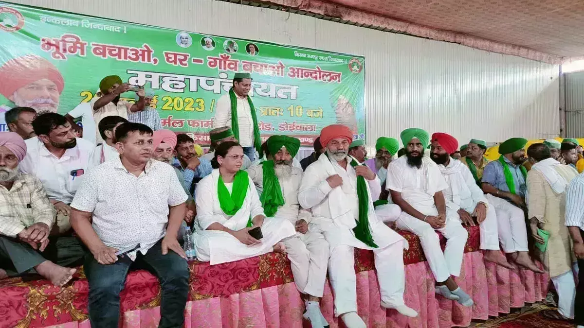 किसान महापंचायत: डोईवाला इंटीग्रेटेड टाउनशिप का विरोध तेज, किसान नेता राकेश टिकैत जनसभा के लिए पहुंचे