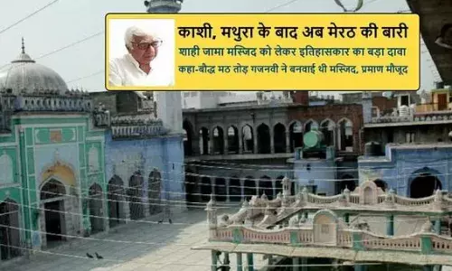 काशी-मथुरा के बाद मेरठ पर चर्चा:इतिहासकार का बड़ा दावा, गजनवी ने बौद्ध मठ को तोड़कर बनाई थी मेरठ की जामा मस्जिद