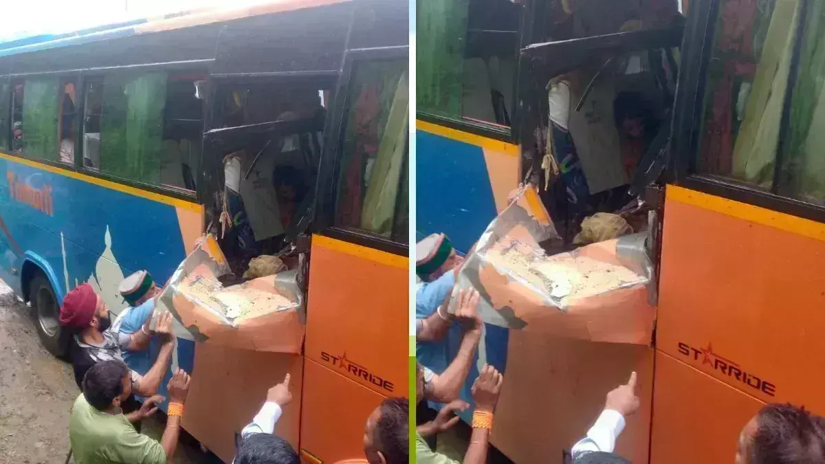 उत्तरकाशी हादसा: यमुनोत्री नेशनल हाईवे पर चट्टान से टकराई बस, एक तीर्थयात्री की मौत उत्तरकाशी हादसा: यमुनोत्री नेशनल हाईवे पर चट्टान से टकराई बस, एक तीर्थयात्री की मौत