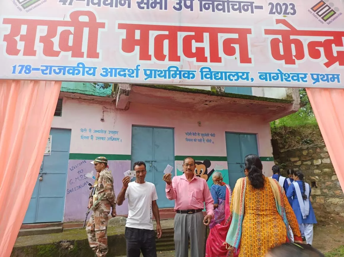 बागेश्वर उपचुनाव 2023 बीजेपी और कांग्रेस के बीच है कांटे की टक्कर, 172 मत केंद्रों पर वोटिंग शुरू बागेश्वर उपचुनाव 2023 बीजेपी और कांग्रेस के बीच है कांटे की टक्कर, 172 मत केंद्रों पर वोटिंग शुरू