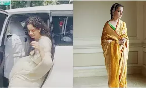 नए संसद भवन पहुंचे कंगना रनौत-ईशा गुप्ता