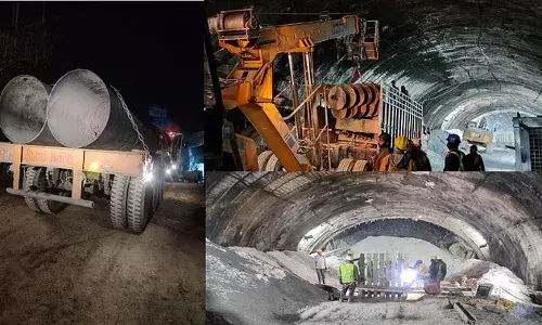 Uttarkashi Tunnel Collapse: टनल में फंसीं 40 जिंदगियां... अब 900 MM की स्टील पाइप डालकर निकालने का प्रयास Uttarkashi Tunnel Collapse: टनल में फंसीं 40 जिंदगियां... अब 900 MM की स्टील पाइप डालकर निकालने का प्रयास