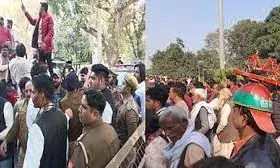 अतुल प्रधान की पंचायत में जा रहे ट्रैक्टर-ट्रॉलियों को रोका, समर्थकों की पुलिस से तीखी नोकझोंक