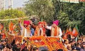 चुनावी मोड में BJP, पंचकूला में डेढ़ KM लंबा रोड शो कर रहे जेपी नड्डा; CM मनोहर-नायब सैनी सहित कई लोग मौजूद