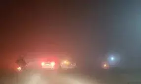 कोहरे की घनी चादर में लिपटा दिल्ली-NCR, दृश्यता बेहद कम; 50 से ज्यादा उड़ानें लेट, आज बारिश के आसार कोहरे की घनी चादर में लिपटा दिल्ली-NCR, दृश्यता बेहद कम; 50 से ज्यादा उड़ानें लेट, आज बारिश के आसार