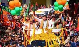 चमोली में मुख्यमंत्री ने किया जोरदार रोड शो, नंदा-गौरा महोत्सव में पहुंचे