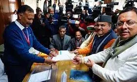 राज्यसभा सांसद के लिए महेंद्र भट्ट ने किया नामांकन, सीएम धामी और प्रदेश प्रभारी गौतम रहे मौजूद