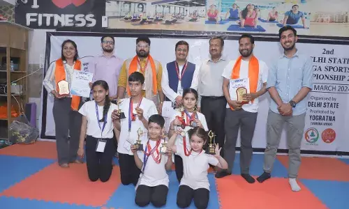 दूसरा दिल्ली स्टेट योग चैंपियनशिप में योगस्थली वसुन्धरा ने जीते 6 पदक