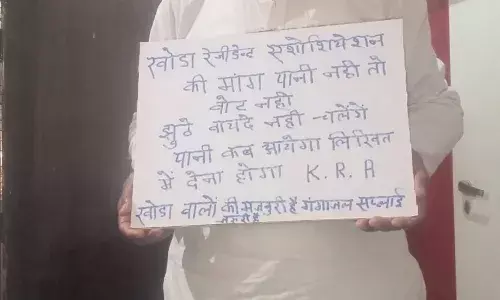 खोड़ा में पानी की आपूर्ति शुरू नहीं हुई तो करेंगे चुनाव का बहिष्कार