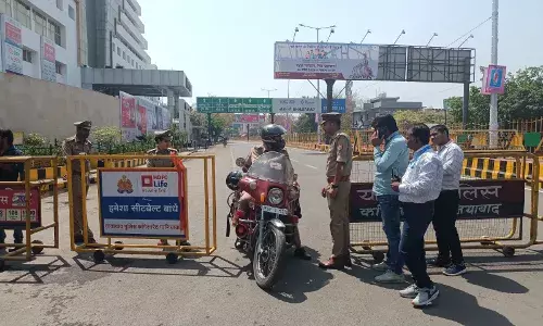 पीएम के रोड शो से पहले किले में तब्दील हुआ अंबेडकर रोड पीएम के रोड शो से पहले किले में तब्दील हुआ अंबेडकर रोड