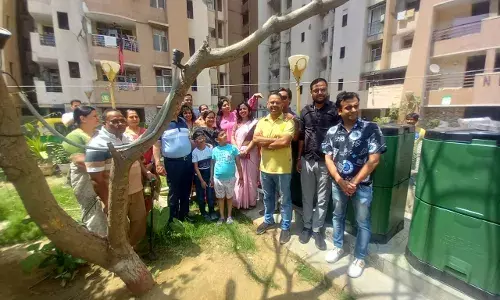 सनराइज ग्रीन सोसाइटी में निशुल्क कंपोस्टर का शुभारंभ, नुक्कड़ नाटक से समझाया कचरा प्रबंधन