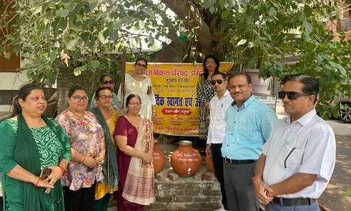 भारत विकास परिषद इंदिरापुरम ने शक्ति खंड 4 स्थित लेन नंबर 7 में प्याऊं सेवा की शुरुआत की