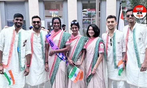 पेरिस ओलंपिक की शुरुआत कुछ ही देर में, पीएम मोदी ने खिलाड़ियो दी शुभकामनाएं पेरिस ओलंपिक की शुरुआत कुछ ही देर में, पीएम मोदी ने खिलाड़ियो दी शुभकामनाएं