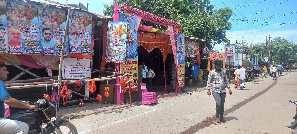 भोलेनाथ के जयकारों से गूंजा शिव कांवड़ सेवा समिति का शिविर