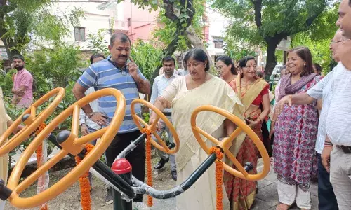 लोहिया नगर में महापौर ने किया ओपन जिम का उदघाटन लोहिया नगर में महापौर ने किया ओपन जिम का उदघाटन