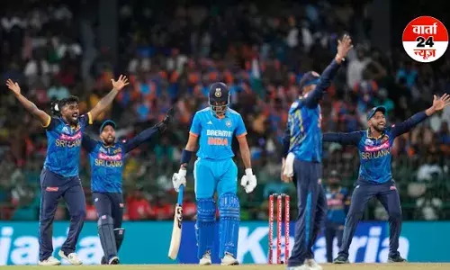 भारतीय टीम को श्रीलंका टीम ने 32 रनों से हराया भारतीय टीम को श्रीलंका टीम ने 32 रनों से हराया