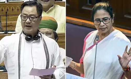 ममता सरकार का अपराजिता बिल पर किरेन रिजिजू ने साधा निशाना, कहा- पवित्र कर्तव्य की अनदेखी की... ममता सरकार का अपराजिता बिल पर किरेन रिजिजू ने साधा निशाना, कहा- पवित्र कर्तव्य की अनदेखी की...
