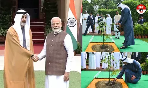 भारत और यूएई ने परमाणु ऊर्जा, पेट्रोलियम पर समझौता ज्ञापन पर हस्ताक्षर किए, अबु धाबी के क्राउन प्र‍िंस ने बापू को दी श्रद्धांजलि