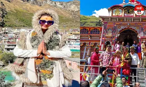 बॉलीवुड अभिनेत्री उर्वशी रौतेला ने परिवार संग किया बद्रीनाथ-केदारनाथ के दर्शन