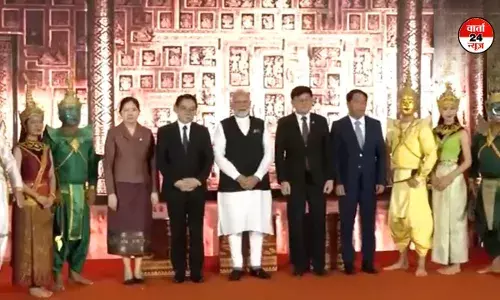 प्रधानमंत्री मोदी पहुंचे वियनतियाने, लाओस के वरिष्ठ बौद्ध भिक्षुओं द्वारा आयोजित समारोह में लिया भाग प्रधानमंत्री मोदी पहुंचे वियनतियाने, लाओस के वरिष्ठ बौद्ध भिक्षुओं द्वारा आयोजित समारोह में लिया भाग