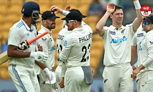 न्यूजीलैंड ने बजाई भारत की बैंड, 46 रनों पर ही न्यूजीलैंड के गेंदबाजों ने भारतीय बल्लेबाजों को किया धराशाई न्यूजीलैंड ने बजाई भारत की बैंड, 46 रनों पर ही न्यूजीलैंड के गेंदबाजों ने भारतीय बल्लेबाजों को किया धराशाई