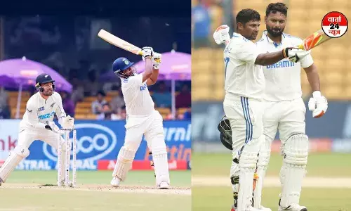 सरफराज खान ने मुश्किल समय में खेली तूफानी पारी, पहला टेस्ट शतक ठोका सरफराज खान ने मुश्किल समय में खेली तूफानी पारी, पहला टेस्ट शतक ठोका