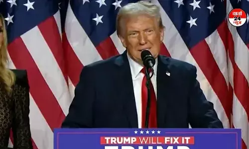 अमेरिकी राष्ट्रपति चुनाव में रिपब्लिकन डोनाल्ड ट्रंप की दूसरी बार ऐतिहासिक जीत, कहा- अब अमेरिका का स्वर्णिम युग होगा अमेरिकी राष्ट्रपति चुनाव में रिपब्लिकन डोनाल्ड ट्रंप की दूसरी बार ऐतिहासिक जीत, कहा- अब अमेरिका का स्वर्णिम युग होगा