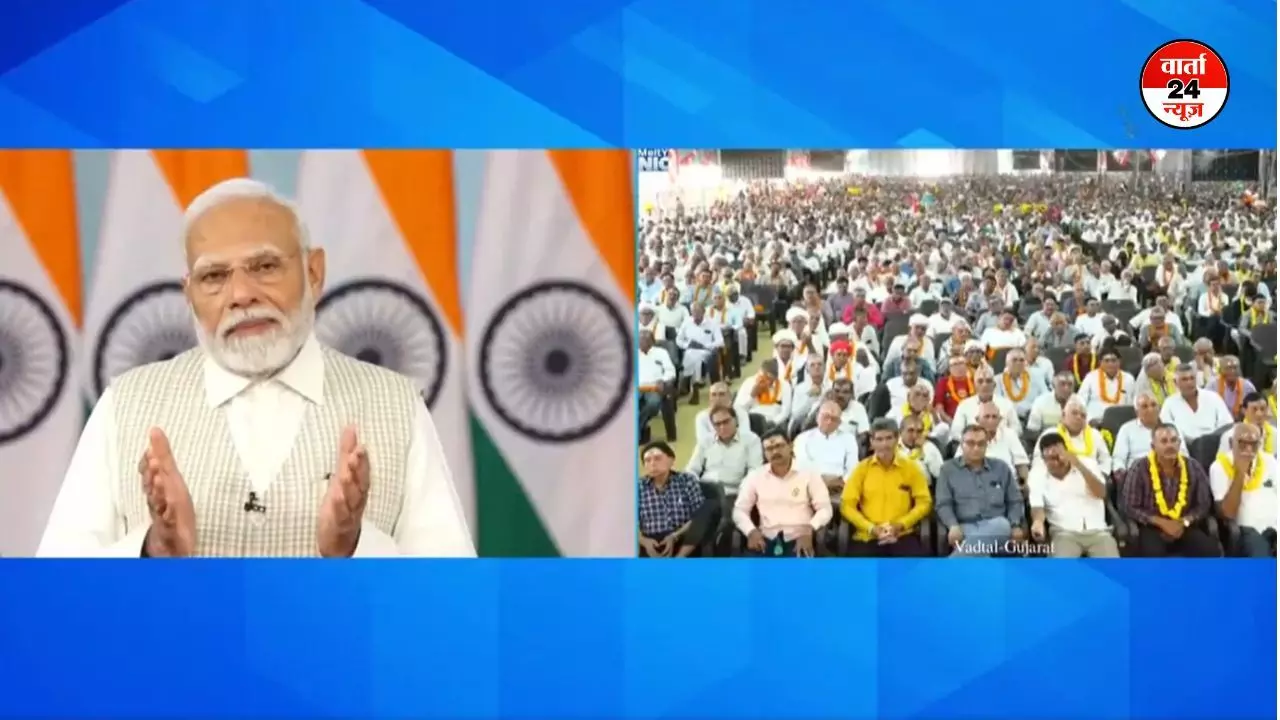 श्री स्वामीनारायण मंदिर के वर्षगांठ समारोह में बोले पीएम मोदी- विविध भारत को अब आत्मनिर्भर भारत बनाना है श्री स्वामीनारायण मंदिर के वर्षगांठ समारोह में बोले पीएम मोदी- विविध भारत को अब आत्मनिर्भर भारत बनाना है