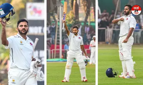 आईपीएल में अनसोल्ड रहे शार्दुल ठाकुर ने रणजी ट्रॉफी में ठोका शानदार शतक, बल्ले और गेंद से किया कमाल आईपीएल में अनसोल्ड रहे शार्दुल ठाकुर ने रणजी ट्रॉफी में ठोका शानदार शतक, बल्ले और गेंद से किया कमाल