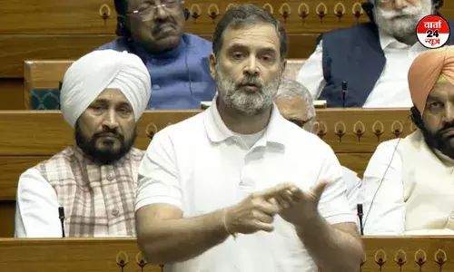 लोकसभा में राष्ट्रपति के अभिभाषण पर चर्चा: राहुल गांधी ने मेक इन इंडिया से लेकर चीनी उत्पाद तक पर पीएम मोदी को घेरा, जानें क्या-क्या कहा? लोकसभा में राष्ट्रपति के अभिभाषण पर चर्चा: राहुल गांधी ने मेक इन इंडिया से लेकर चीनी उत्पाद तक पर पीएम मोदी को घेरा, जानें क्या-क्या कहा?
