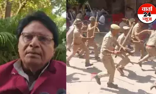 Rana Sanga Controversy: सपा सांसद के घर करणी सेना ने किया हमला, पुलिसकर्मी हुए घायल Rana Sanga Controversy: सपा सांसद के घर करणी सेना ने किया हमला, पुलिसकर्मी हुए घायल