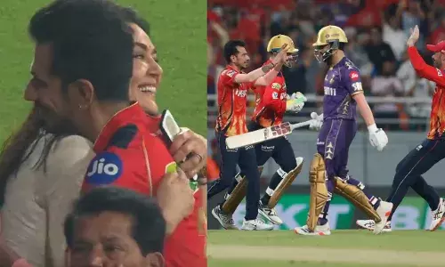 IPL 2025: पंजाब किंग्स की ऐतिहासिक जीत के बाद प्रीति जिंटा ने चहल को लगाया गले, वीडियो हुआ वायरल IPL 2025: पंजाब किंग्स की ऐतिहासिक जीत के बाद प्रीति जिंटा ने चहल को लगाया गले, वीडियो हुआ वायरल
