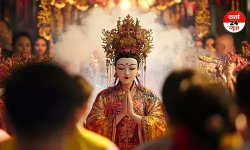 AI का कमाल: दुनिया की पहली AI आधारित समुद्र की देवी माजू की प्रतिमा का अनावरण, मिल रहा है आशीर्वाद भी AI का कमाल: दुनिया की पहली AI आधारित समुद्र की देवी माजू की प्रतिमा का अनावरण, मिल रहा है आशीर्वाद भी