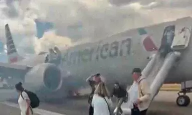 अमेरिका में 179 यात्रियों से भरा विमान हादसे का शिकार होने से बचा, टेक ऑफ से पहले आग लग गई अमेरिका में 179 यात्रियों से भरा विमान हादसे का शिकार होने से बचा, टेक ऑफ से पहले आग लग गई
