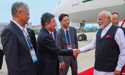 सात साल बाद चीन पहुंचे पीएम मोदी, शी जिनपिंग और पुतिन से करेंगे मुलाकात