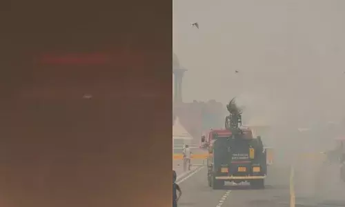 दिल्ली में पलूशन की मार: इंडिया गेट हुआ गायब, AQI 295 पर पहुंचा