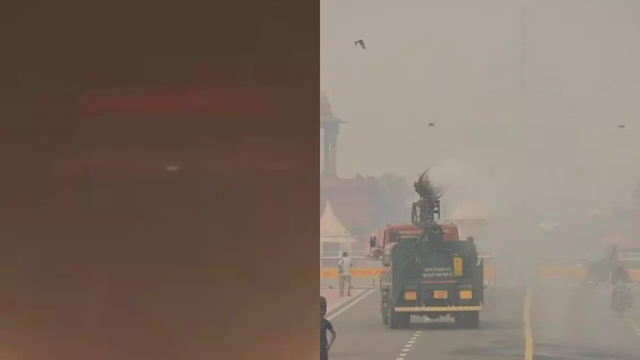 दिल्ली में पलूशन की मार: इंडिया गेट हुआ गायब, AQI 295 पर पहुंचा दिल्ली में पलूशन की मार: इंडिया गेट हुआ गायब, AQI 295 पर पहुंचा