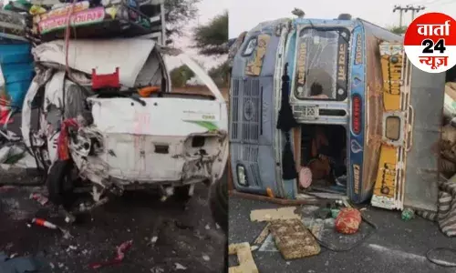 जोधपुर-जैसलमेर हाईवे पर भीषण हादसा! ट्रक-टेंपो की टक्कर से 5 श्रद्धालुओं की  मौत और 14 घायल