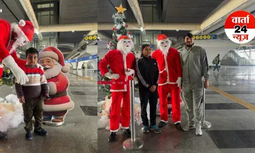 NCRTC: सांता ने ग्रीन परिवहन का ब्रांड एम्बेसडर बन अनोखे अंदाज में लोगों को इस तरह से किया जागरूक