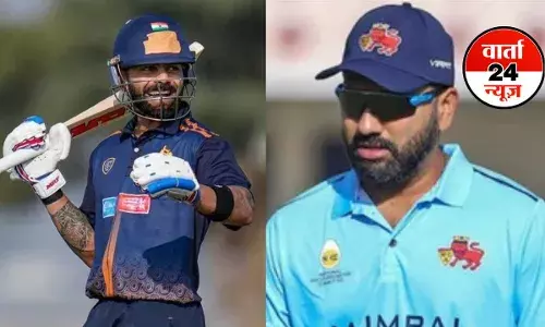 गुजरात के खिलाफ कोहली की तूफानी पारी , उत्तराखंड के खिलाफ खाता खोलने में हिटमैन नाकाम गुजरात के खिलाफ कोहली की तूफानी पारी , उत्तराखंड के खिलाफ खाता खोलने में हिटमैन नाकाम