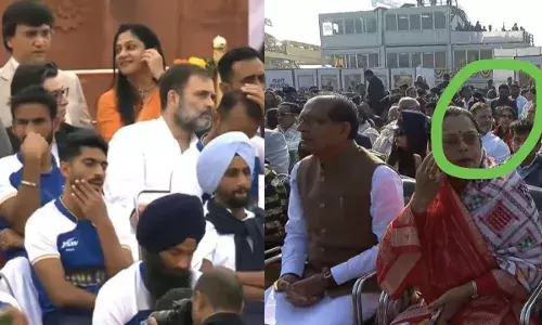 77वें गणतंत्र दिवस परेड में राहुल गांधी की सीट पीछे होने पर विवाद गहराया! कांग्रेस ने उठाया यह सवाल