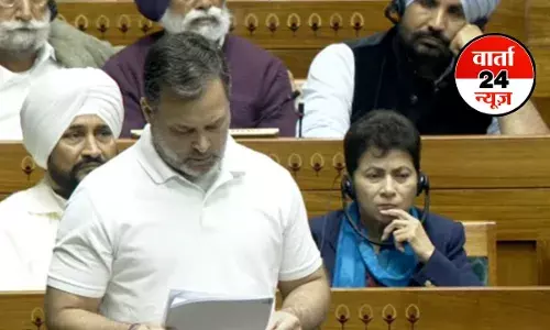 लोकसभा में राहुल गांधी के अभिभाषण के दौरान हंगामा शुरू, राजनाथ और राहुल भिड़े, जानें किस मुद्दे पर