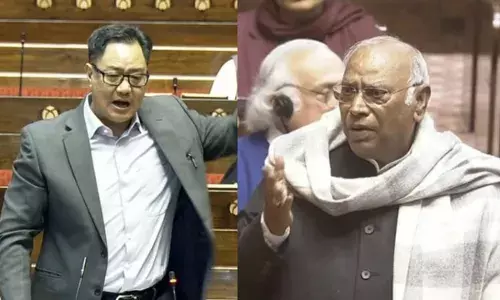 राज्यसभा में हंगामा! खरगे का बड़ा आरोप- नेता विपक्ष को बोलने नहीं दिया गया, किरेन रिजिजू ने विपक्ष को आड़े हाथों लिया