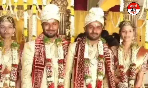 ‘मिरर इमेज  वैंडिग! जुड़वा बहनों ने किया जुड़वा भाइयों से विवाह, लोग बोले- चकरा गए भाई...