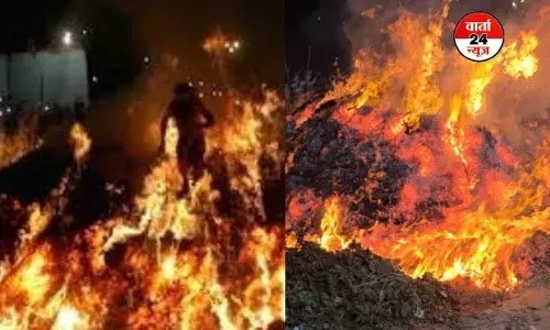 मथुरा में इतिहास ने ली करवट! 5200 साल पुरानी अद्भुत परंपरा जीवंत हो उठी, 30 फीट ऊंची धधकती आग के बीच से दौड़ा संजू पंडा