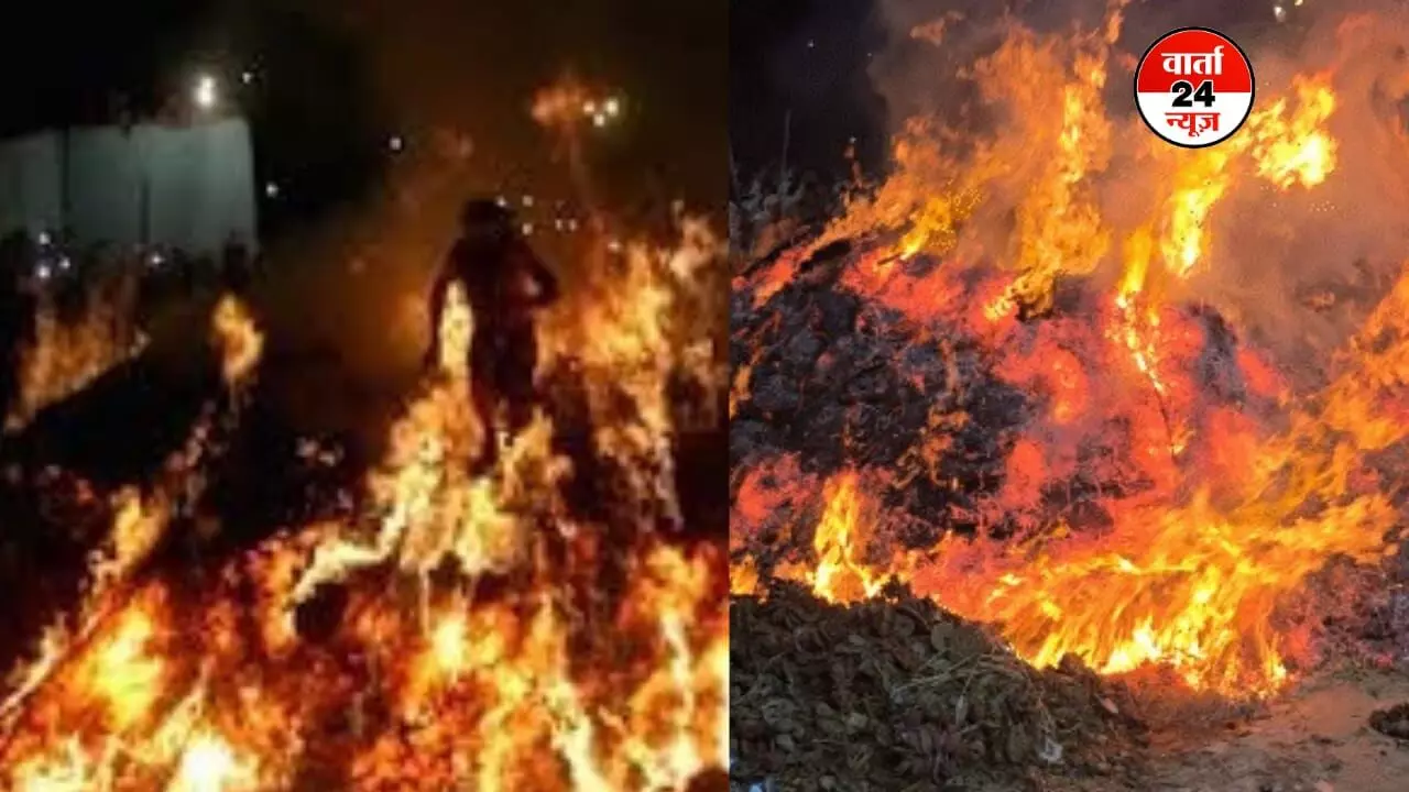 मथुरा में इतिहास ने ली करवट! 5200 साल पुरानी अद्भुत परंपरा जीवंत हो उठी, 30 फीट ऊंची धधकती आग के बीच से दौड़ा संजू पंडा