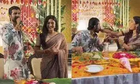 रश्मिका ने पति विजय को अपने हाथों से खिलाया खाना, रिसेप्शन से पहले फैंस के साथ  इस तरह जश्न मनाते नजर आए...